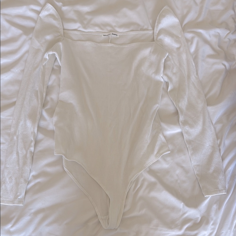 Reformation Gaia white bodysuit